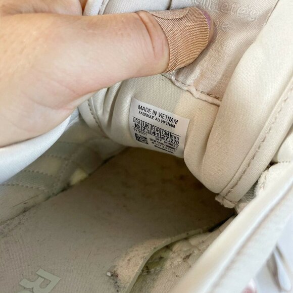 Reebok Womens Classic Nylon Slim Metallic Retro Sneaker Gray Pink 10 Low AQ9832 - Picture 10 of 10